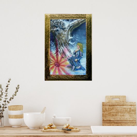 PERCEVAL UND VISION DES HEILIGEN GREIFENS POSTER (Küche)