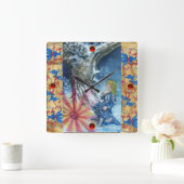 PERCEVAL UND VISION DES HEILIGEN GREIFENS QUADRATISCHE WANDUHR (Zuhause)