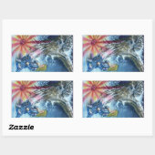 PERCEVAL UND VISION DES HEILIGEN GREIFENS RECHTECKIGER AUFKLEBER (Blatt)