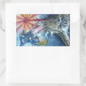 PERCEVAL UND VISION DES HEILIGEN GREIFENS RECHTECKIGER AUFKLEBER (Tasche)