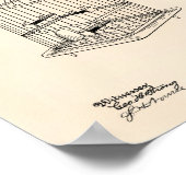 Perch für Vogelkäfige 1891 Patent Art Old Peper Poster (Ecke)