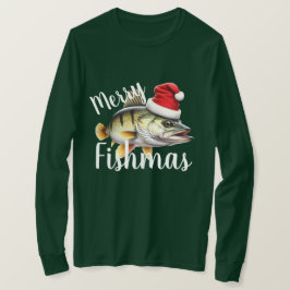 Perch "Merry Fishmas" Ugly Christmas T-Shirt