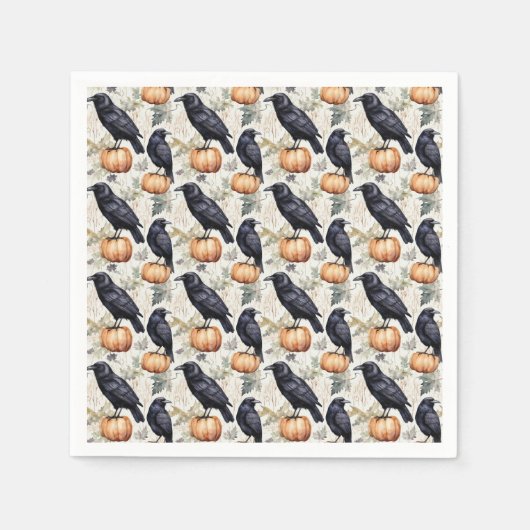 Perch & Pumpkin Serviette (Vorderseite)