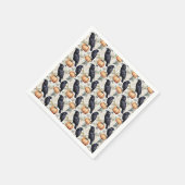 Perch & Pumpkin Serviette (Ecke)