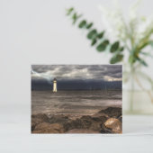 Perch Rock Lighthouse, Fluss Mersey Liverpool Postkarte (Stehend Vorderseite)