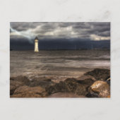 Perch Rock Lighthouse, Fluss Mersey Liverpool Postkarte (Vorderseite)
