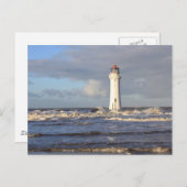 Perch Rock Lighthouse, New Brighton Postkarte (Vorne/Hinten)