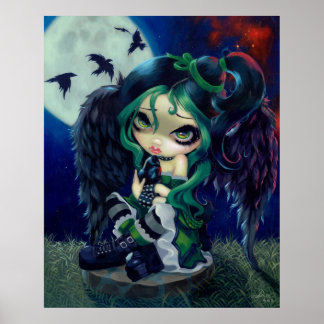 Perched and Sat and Nothing More ART PRINT Fee Poster