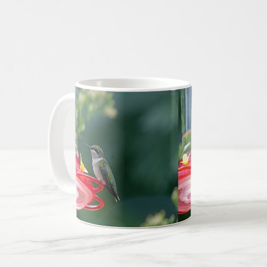 Perched Hummingbird Kaffeetasse (Vorderseite Links)