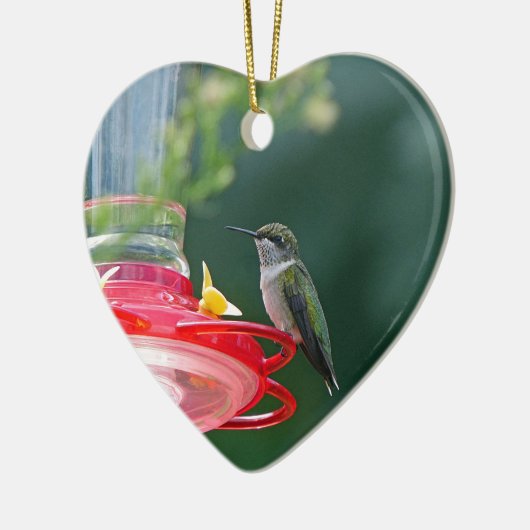Perched Hummingbird Keramik Ornament (Links)