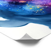 Perched Owl Illustration Art Poster (Ecke)