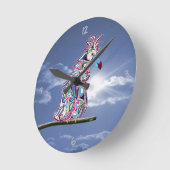 Perched Round Clock Runde Wanduhr (Winkel)