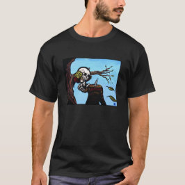 Perched - the original Skullbird painting  T-Shirt