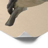 Perched Willow Tit Poster (Ecke)