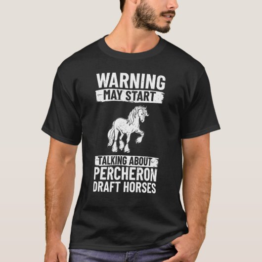 Percheron-Draft-Hore-Reitsattel 7 T-Shirt (Vorderseite)