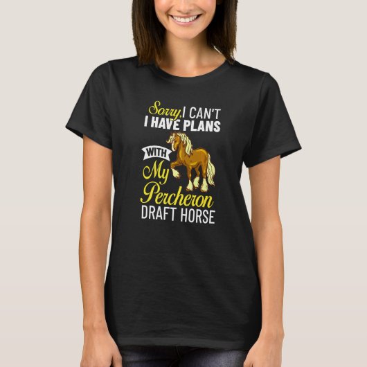 Percheron-Draft-Hore-Reitsattel 9 T-Shirt (Vorderseite)