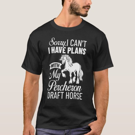 Percheron-Draft-Hore-Reitsattel 9 T-Shirt (Vorderseite)