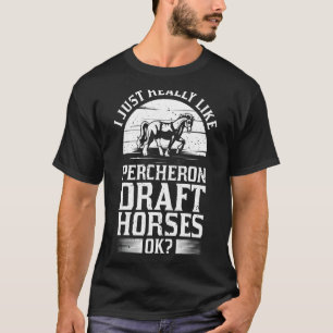 Percheron-Draft-Horse-Reitsattel 1 T-Shirt