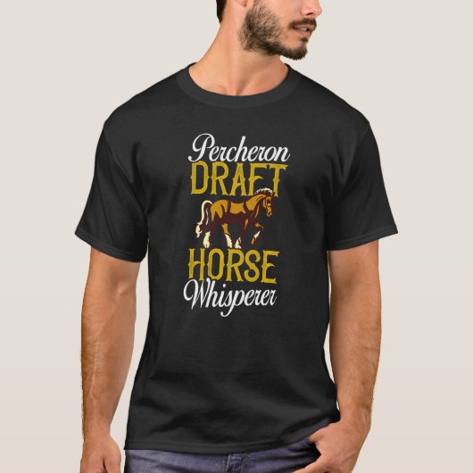 Percheron-Draft-Horse-Reitsattel 4 T-Shirt (Vorderseite)