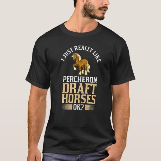 Percheron-Draft-Horse-Reitsattel T-Shirt (Vorderseite)