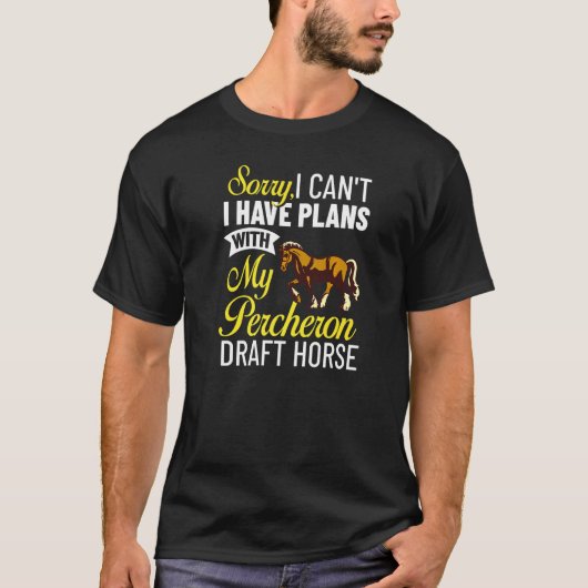 Percheron-Draftpferd-Reitsattel 4 T-Shirt (Vorderseite)