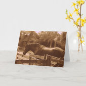 Percheron Grußkarte Karte (Gelbe Blume)