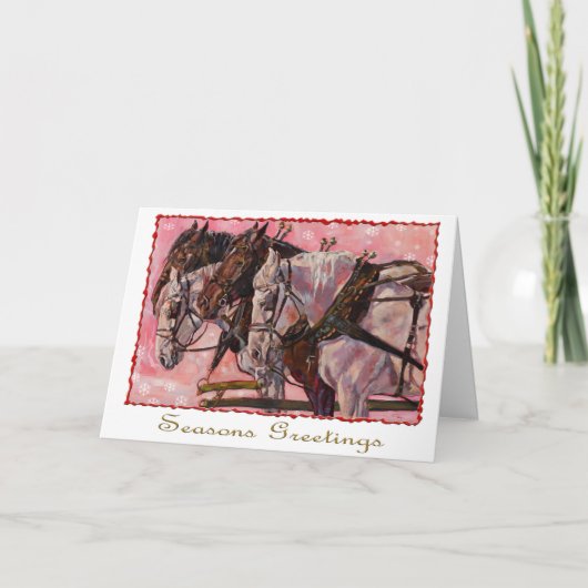 Percheron Holiday Card Feiertagskarte (Vorderseite)