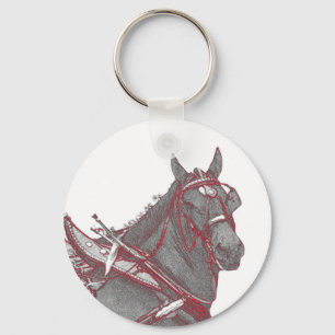 Percheron Horse Key Chain Schlüsselanhänger