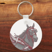 Percheron Horse Key Chain Schlüsselanhänger (Vorderseite)