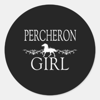 Percheron Horse Runder Aufkleber