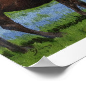 Percheron Mare und Foal Portrait Poster (Ecke)