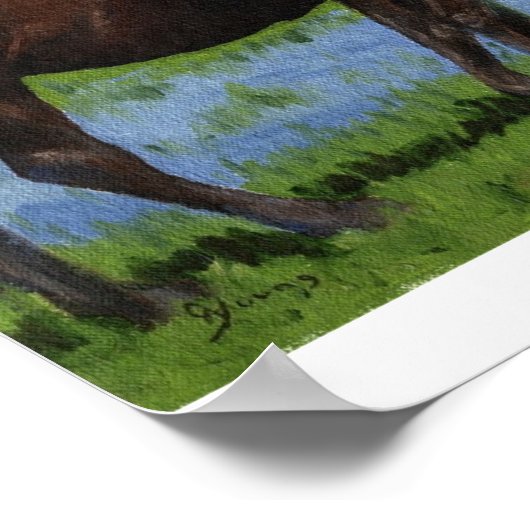 Percheron Mare und Foal Portrait Poster (Ecke)