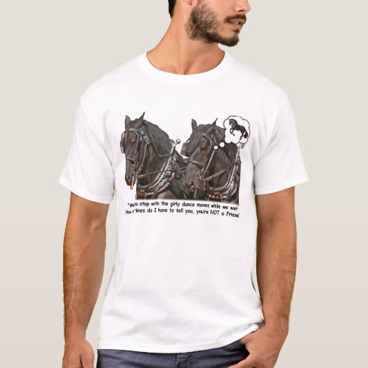 Percheron Möchtegern-friesisches Entwurfs-Pferd T-Shirt (Vorderseite)