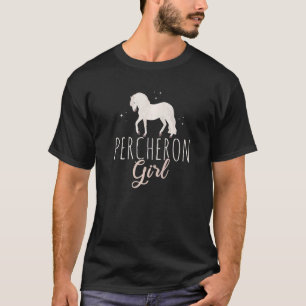 Percheron-Pferd Mädchen Pferde Pferdereiten Reite T-Shirt
