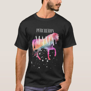 Percheron-Pferd Mama Galaxy Pferd Mädchen Reitspor T-Shirt