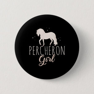 Percheron Pferde Wandern neben dem Wasser Button
