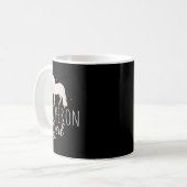 Percheron Pferde Wandern neben dem Wasser Kaffeetasse (Vorderseite Links)