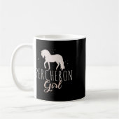 Percheron Pferde Wandern neben dem Wasser Kaffeetasse (Links)