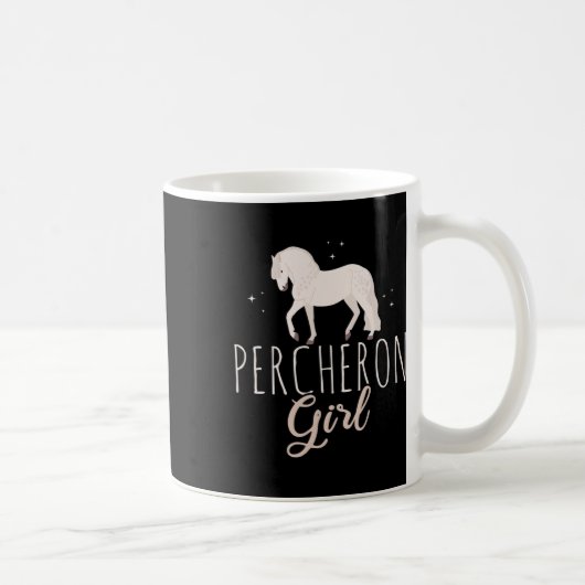 Percheron Pferde Wandern neben dem Wasser Kaffeetasse (Rechts)
