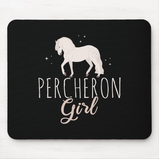Percheron Pferde Wandern neben dem Wasser Mousepad (Vorne)