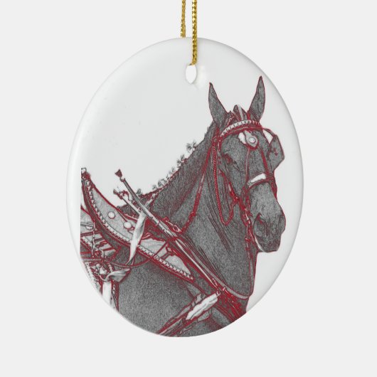 Percheron Pferdeverzierung Keramikornament (Rechts)