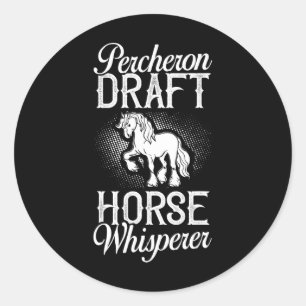 Percheron Reitsattel Runder Aufkleber