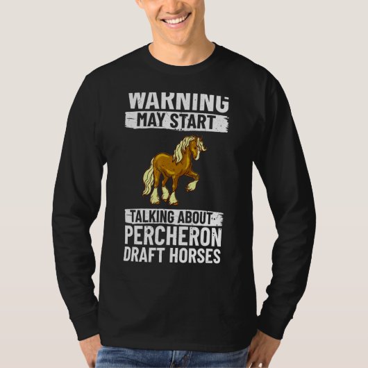 Percheron Reitsattel T-Shirt (Vorderseite)