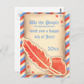 Perchment Wir Menschen 4. Juli Postkarte (Vorne/Hinten)