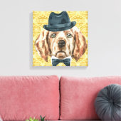 Percival des Labradors überzogene Canvas Print Leinwanddruck (Insitu (Wohnzimmer))