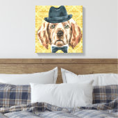 Percival des Labradors überzogene Canvas Print Leinwanddruck (Insitu (Schlafzimmer))