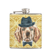 Percival des Labradors Vinyl Wrapped Flask Flachmann (Vorderseite)