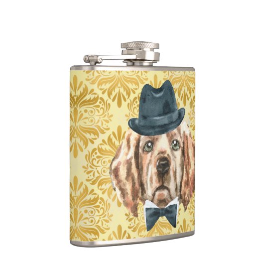 Percival des Labradors Vinyl Wrapped Flask Flachmann (Rechts)