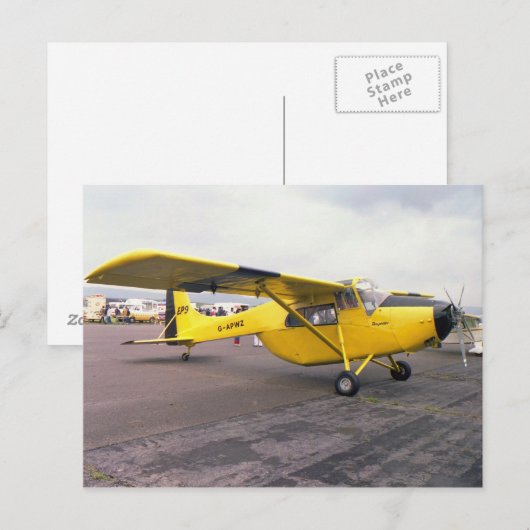 Percival EP9 Flugzeug Postkarte (Vorne/Hinten)