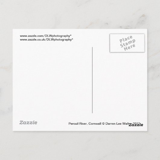 Percuil River Cornwall Postkarte (Rückseite)